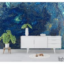 Rien ne change la pièce tout à fait comme une tapisserie murale bleu décoratif. Papier Peint Bleu Or Papier Peint Collection