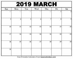 Printable March 2019 Calendar March Calendar Printable Calendar Printables Monthly Calendar Printable
