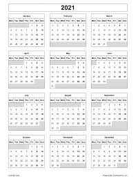 The word format for the year. Download 2021 Yearly Calendar Mon Start Excel Template Exceldatapro