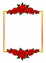 Vacation Rose Flowers Plate Frame Photo Frame Transparent Background Red Roses Clipart Transparent Png Image Flower Frame Rose Frame Frame Border Design