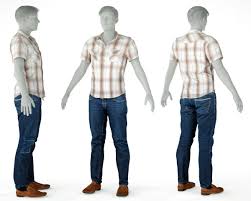 Male Casual Outfit 60 Shirt Trousers Footwear By Polygonal Miniatures Detailed And Realistic Male Outfit 60 File Formats Provided Are Obj Fbx D Modelirovanie