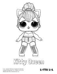 View and print full size. Kitty Queen Coloring Page Lotta Lol Coloring Pages Lol Surprise Coloring Pages Lol Coloring