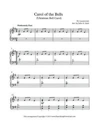Carol of the bells or the ukrainian bell carol, is an old new year carol, based on a schedryk or chant, and was performed using hand bells. Carol Of The Bells Ukrainian Bell Carol Free Christmas Piano Sheet Music For Early Intermediate Players