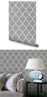 Moroccan Dark Gray Peel Stick Wallpaper Living Room Remodel Room Wall Colors Accent Walls In Living Room