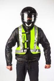 Helite Hi Viz Airbag Vest Turtle Technology Yellow Motorcycle Jacket Vest