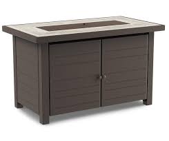 Wilson Fisher Lakewood Outdoor Faux Wood Stone Top Gas Fire Pit Table 40 X 22 At Big Lots Gas Fire Pit Table Fire Pit Table Gas Firepit