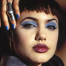 Angelina Jolie as Kate Libby aka 'Acid Burn' in Hackers directed by Iain  Softley (1995) Her wardrobe was styled by Roger K Burton which features  several Vivienne Westwood and Quicksilver pieces including