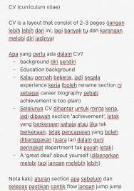 Cv atau curriculum vitæ yang artinya kehidupan dalam bahasa latin, adalah dokumen mendalam mengenai data dan informasi seseorang yang dapat ditata lebih dari dua halaman atau lebih. Keliru Antara Perbezaan Cv Dengan Resume Ini Penjelasan Bagi Korang Mudah Faham