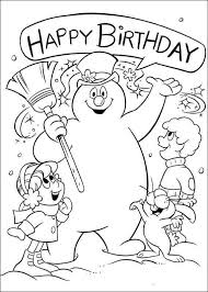 Printable Frosty The Snowman Coloring Pages Snowman Coloring Pages Birthday Coloring Pages Coloring Books
