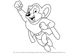 Learn How To Draw Mighty Mouse Mighty Mouse Step By Step Drawing Tutorials