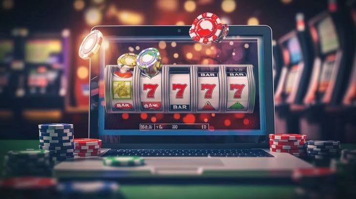 Download Online Slot Machine Image - Gambling, Casino, Laptop | StockCake