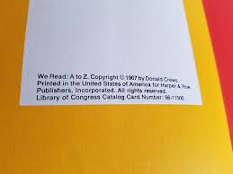 Rare 1967 We Read A to Z Book by Donald Crews, First Edition ...