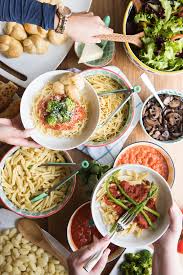 They can be made using reasonably priced root serve with a simple green salad or crusty bread for a main that will satisfy the pickiest of palates. Host An Awesome Dinner Party With A Make Your Own Pasta Bar The Sweetest Occasion