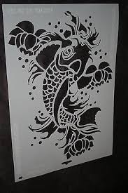 Schablone Heike Schafer Nr 10 Gross Format A3 Fisch Koi Schablone Schmetterling Schablonen Wassermann Sternzeichen