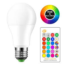 זול 10 w 15 w e27 led rgb הנורה מנורת ac85 265v led עיצוב הבית פנים ספוט אור בית led תאורת lampada ir שלט רחוק לקנות איכות נורו led light