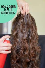 Then stay away from washing your hair for several days for the best results of the extensions care and maintenance. Do S Dont S Tape In Extensions Infographic Hem Hair Extensions For Short Hair Hair Extension Care Tape In Hair Extensions