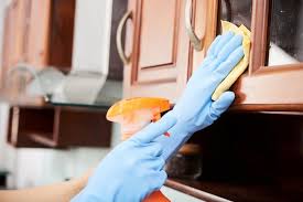 Remove paste with a clean, soft dishcloth. Tips For Cleaning Grease Build Up On Wooden Kitchen Cabinets Fast Cabinet Doors