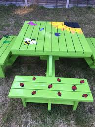 Garden Diy Ideas Painted Picnic Tables Kids Picnic Table Picnic Table Decor