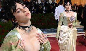 Met Gala 2022: Billie Eilish shows off cleavage in silk corset gown | Daily  Mail Online