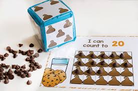Chocolate Chip Counting Grids For Preschool