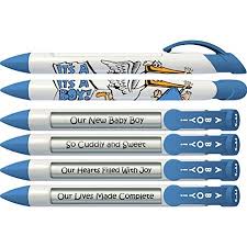 These baby shower pens are an ideal gift for the people joining you to celebrate the new life you're creating. Greeting Pen Baby Pen It S A Boy Stork Baby Shower Favor Birth Announcement Rotating Message 6 Pen Set 36005 Walmart Canada