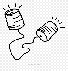It will be for certain interesting to boys and girls to see with own eyes and then to color different modifications of the telephone which were released in different years. Tin Can Phone Coloring Page Latas De Telefono Dibujo Clipart 3802294 Pinclipart