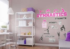 Girls Gymnastics Bedroom Enhance Your Daughters Room With The Sport She Loves For All Room Decorating Id Gymnast Wall Decal Gymnastics Room Girls Sports Room