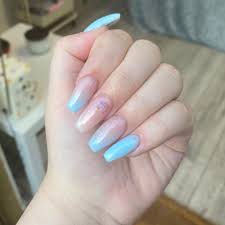 This is an incredible demonstration of how to do an acrylic fill with a french ombre in real time. Partners Blue And Pink Ombre Acrylics In Her New Salon Which I Recently Built For Her Nails