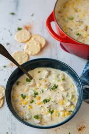 I love this chicken corn chowder because not only is it delicious but you can make it a full meal. Easy Chicken Corn Chowder Recipe Girl