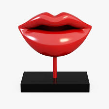 Figurine Lips 3d Model Architectural Decoration Figurines Model