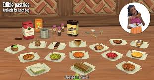 Around The Sims 4 Custom Content Download Edible French Pastries Sims Sims 4 Contenu Personnalise Tartelettes Aux Pommes