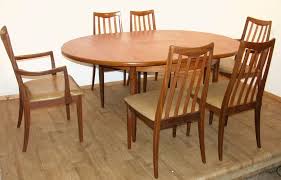 Mcintosh Teak Danish Inspired Extending Table And 6 Chairs Vintage Dining Set Vintage Dining Set Extending Table Antique Table