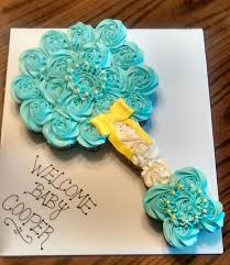 Place paper baking cup in each of 20 regular size muffin cups. Baby Rattle Cupcake Cake Candy Buffet Baby Shower Baby Rattle Cupcakes Baby Shower Candy