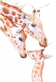 Giraffe Art Print Animal Art Painting Watercolor Nursery Etsy Art De Girafe Girafe Dessin Art Animalier