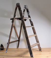 Vintage Rustic Wooden Step Ladders Boho Old Wooden Step Etsy Wooden Steps Step Ladders Wooden