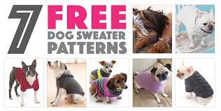 This dog sweater pattern comes in three sizes that will fit tiny dogs to medium size dogs! Seven Free Dog Sweater Patterns The Broke Dog