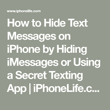 When a message arrives, it automatically disappears and hides in the app. How To Hide Text Messages On Iphone By Hiding Imessages Or Using A Secret Texting App Iphonelife Com Text Messages Messages Text Messaging Apps