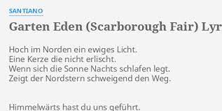 Mark nissen associated performer, singer: Garten Eden Scarborough Fair Lyrics By Santiano Hoch Im Norden Ein