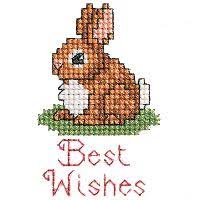 Best Wishes Bunny Holiday Cross Stitch Tiny Cross Stitch Cross Stitch Animals