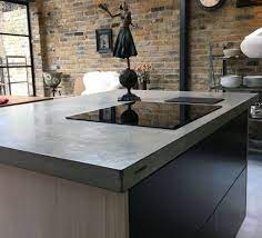Awesome 41 Charming Kitchen Concrete Countertop Ideas Concrete Countertops Kitchen Concrete Kitchen Concrete Kitchen Island