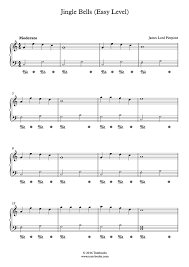 Here are jingle bells piano notes, that are totally for beginners. Piano Sheet Music Jingle Bells Easy Level Pierpont
