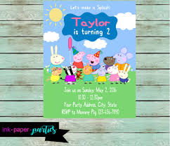 Peppa Pig Birthday Party Invitations Personalized Peppa Pig Birthday Invitations Pig Birthday Invitations Peppa Pig Birthday Party