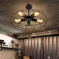 Check spelling or type a new query. 5 Bulb Semi Flush Mount Chandelier Industrial Bedroom Ceiling Light With Round Iron Cage In Black Beautifulhalo Com