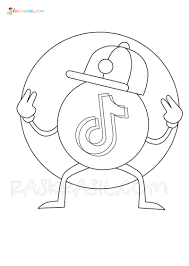 Tiktok icon is an instantly recognizable stylized symbol from the main logo of the social media. View 11 Tiktok Coloring Pages For Kids