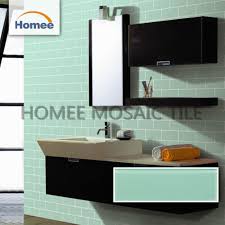 Variegated marble subway tile bathroom. Customized Bathroom Glass Tiles Green Glass Subway Mosaic Tile China Building Material Decoration Material Made In China Com