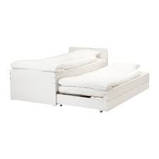 Ikea bett flaxa mit unterbett 2 x bettrahm. Slakt Bed Frame W Pull Out Bed Storage White Twin Ikea Ikea Bed Pull Out Bed Bed Frame