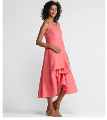 Eileen Fisher Dress Pink Handkerchief Linen S Tie Hem Peony Cinchable 298 Nwt Eileen Fisher Dress Casual Dresses For Women Pink Dress