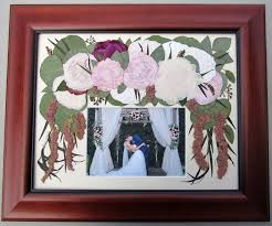 A) the classic dried flower bouquet. Hand Crafted Pressed Flower Art Preserved Bridal Bouquet With Wedding Picture By Pressed Garden Floral Preservation Custommade Com