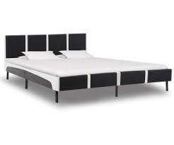Preise vergleichen und bequem online bestellen! Vidaxl Bett Mit Matratze Schwarz Weiss Kunstleder 160x200cm 277533 Ab 316 99 Preisvergleich Bei Idealo De