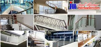 Railing tangga minimalis cocok buat rumah anda dengan menggunakan besi yg super kuat dan dijamin antikarat. Railing Balkon Tangga Stainless Glass Toko Kaca Aluminium Depok Jaya Makmur Glass